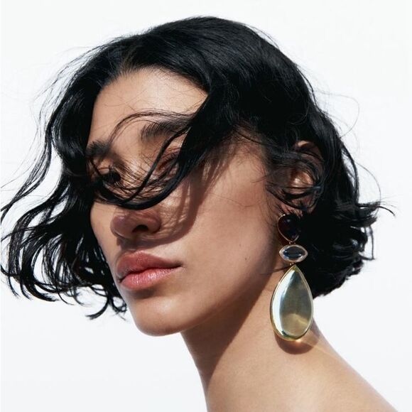 Crystal drop earrings S760 - Picture 1 of 6